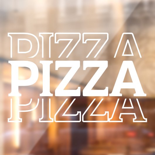 Pizza Restaurant Custom Business Raamsticker (Vel 2)
