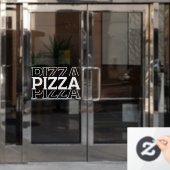 Pizza Restaurant Custom Business Raamsticker (Kantoordeur)