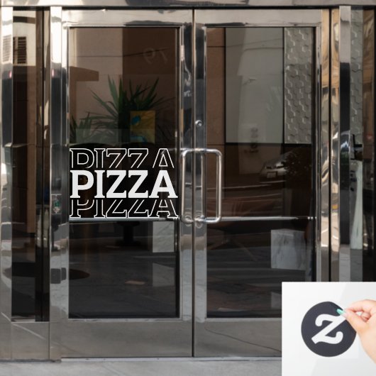 Pizza Restaurant Custom Business Raamsticker (Kantoordeur)