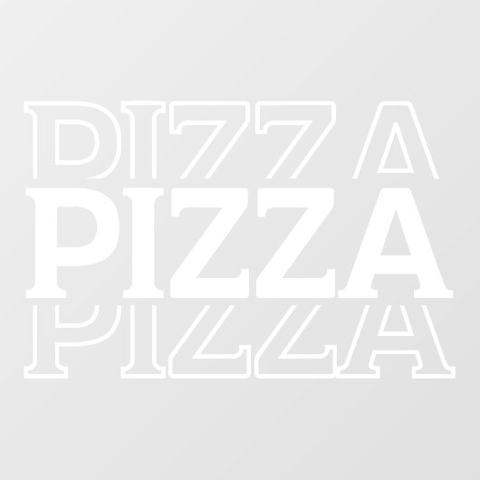Pizza Restaurant Custom Business Raamsticker (Vel)
