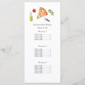 Pizza restaurant/food truck menu Kaart (Voorkant)
