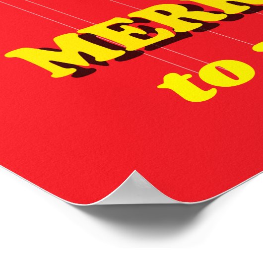 Pizza Restaurant Kerstmis Klant Dank u Onderteken Poster (Hoek)