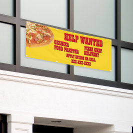 Pizza Restaurant past Hulp Gezochte Banen aan Spandoek