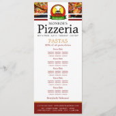 Pizza Restaurant, Pasta Slank Menu (Voorkant)