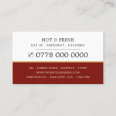 Pizza Restaurant, Pizzeria Adverteren Visitekaartje (Achterkant)