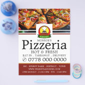 Pizza Restaurant, Pizzeria Menu Adverteren Flyer (Enkel)