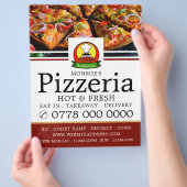 Pizza Restaurant, Pizzeria Menu Adverteren Flyer (Hand)