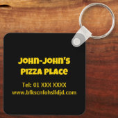Pizza Restaurant Promotie Sleutelhanger (Achterkant)