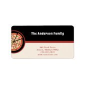 Pizza Restaurant Retour Adres Label (Voorkant)