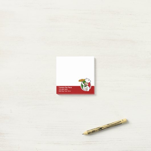 Pizza Restaurant Theme Sticky Notitieblokken Post-it® Notes (Op bureau)