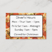 Pizza Restaurant Visitekaartje (Achterkant)