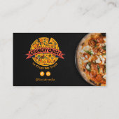 Pizza Restaurant Zakelijk | minimalistisch donker Visitekaartje (Achterkant)