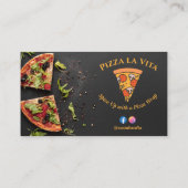 Pizza Restaurant Zakelijk | Minimalistisch klein s Visitekaartje (Achterkant)