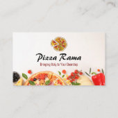 Pizza Restaurant Zakelijk | minimalistisch wit Visitekaartje (Achterkant)