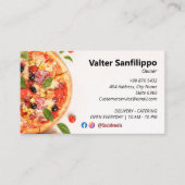 Pizza Restaurant Zakelijk | minimalistisch wit Visitekaartje (Voorkant)