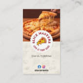 Pizza Restaurant Zakelijk | minimalistische klassi Visitekaartje (Achterkant)