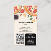 Pizza Restaurant Zakelijk | minimalistische schets Visitekaartje (Voorkant)