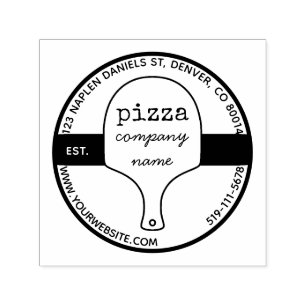 Pizza Restaurant Zelfinkt Rubber Stamp Zelfinktende Stempel