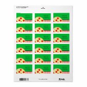 Pizza retour adreslabels etiket (Full Sheet)