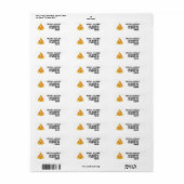 PIZZA RETURN ADRES ETIKETTERS ETIKET (Full Sheet)