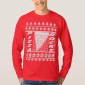 Pizza Rocks Kerstmis T-shirt (Voorkant)