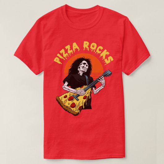 Pizza Rocks T-shirt (Design voorkant)
