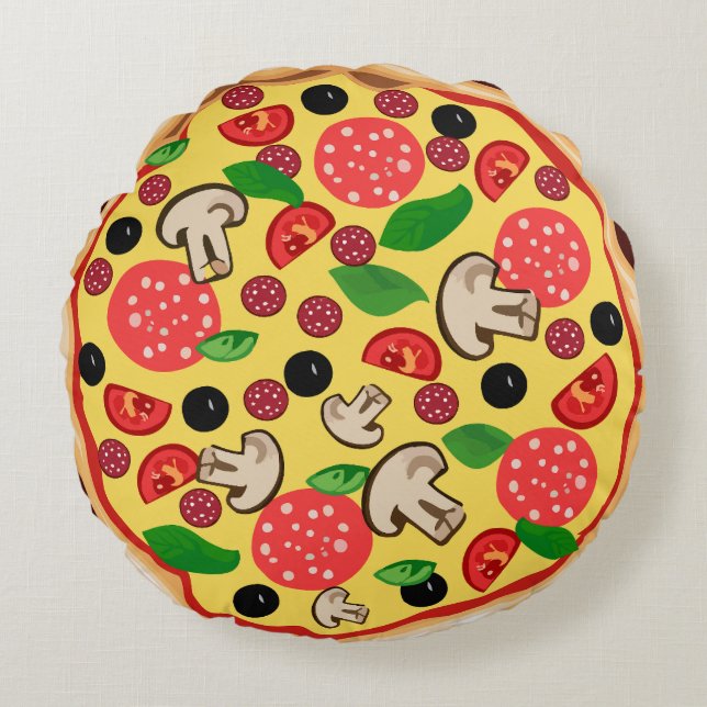 PIZZA ROND grappig KUSSEN (Voorkant)