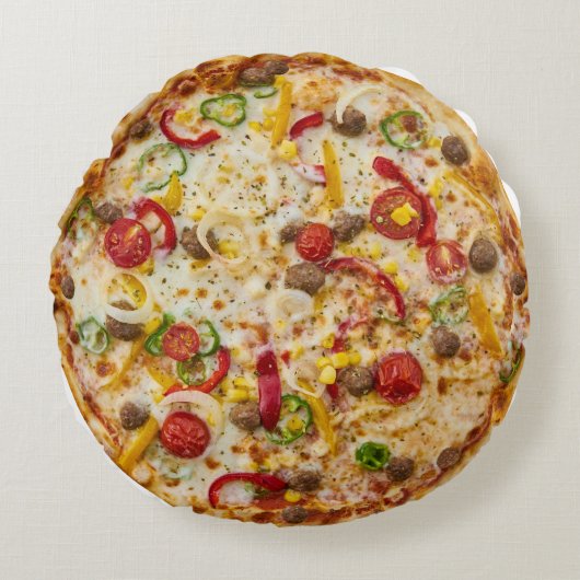 Pizza Rond Kussen (Voorkant)