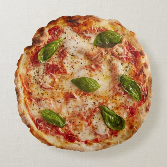 Pizza Rond Sierkussen Kussen (Voorkant)