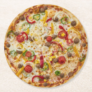 Pizza Ronde Kartonnen Onderzetter