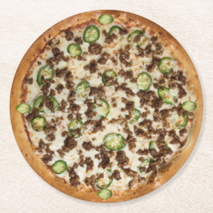 Pizza Ronde Kartonnen Onderzetter