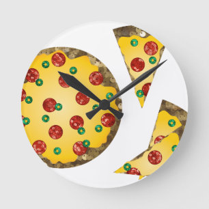 pizza ronde klok