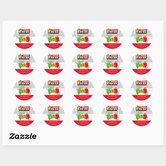 Pizza Ronde Sticker (Vel)