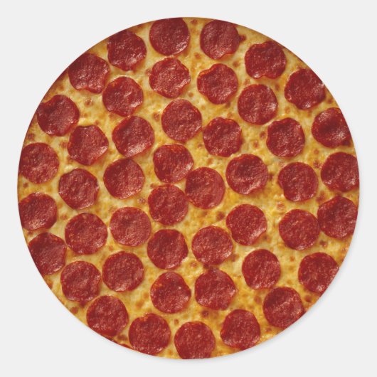 Pizza Ronde Sticker (Voorkant)