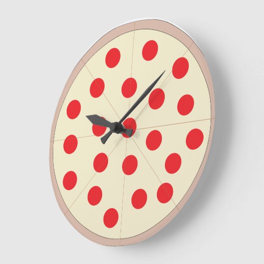 Pizza ronde wandklok (groot) (Hoek)
