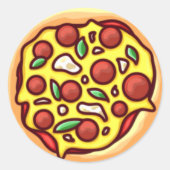 Pizza Round Sticker (Voorkant)