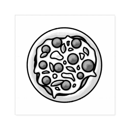 Pizza Rubber Stamp Rubberstempel (Afrduk)