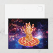 Pizza-ruimtetekat Briefkaart (Voorkant / Achterkant)