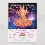 Pizza-ruimtetekat Kaart<br><div class="desc">kattenkattenpuppy animal,  kittens pet kitten kat,  meow feline tabby oranje,  ruimte pizza schattig snel,  voedsel mooie kosmos natuur,  science sky galaxy cat,  katten puppy animal kittens,  pet kitten kat,  meow feline tabby</div>