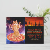 Pizza-ruimtetekat Kaart (Staand voorkant)