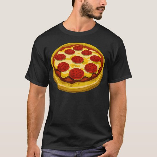 Pizza Salami Kaas Pepperoni Liefhebber Gift Pizza  T-shirt (Voorkant)