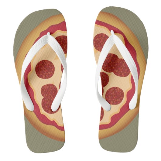 Pizza sandalen teenslippers (Voetbed)