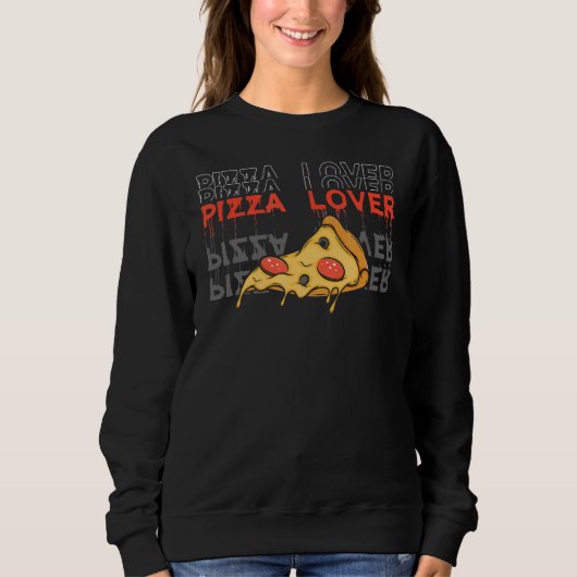 Pizza sarcastisch eten grap fast food trui (Voorkant)