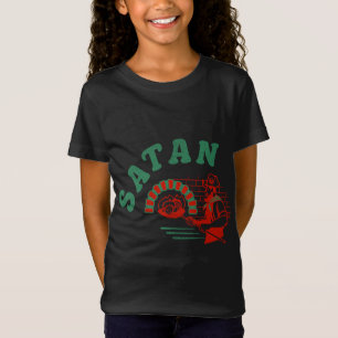 Pizza Satan Occult Punk Gothic Baphomet Devil Blac T-shirt