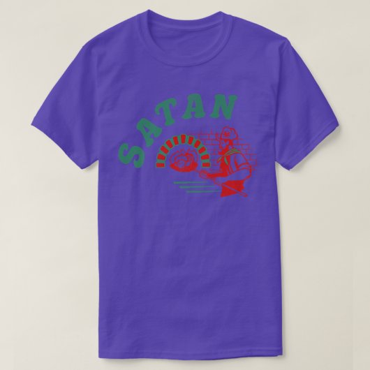 Pizza Satan Occult Punk Gothic Baphomet Devil Blac T-shirt (Design voorkant)
