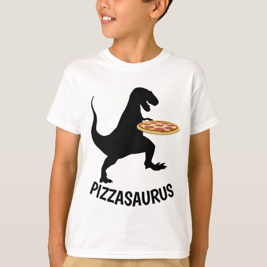 PIZZA SAURUS Grappige Dinosaurus T-shirts Kinder (Voorkant)