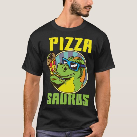 Pizza Saurus T-Rex Dinosaurus Eten Pizza Pizzasaur T-shirt (Voorkant)