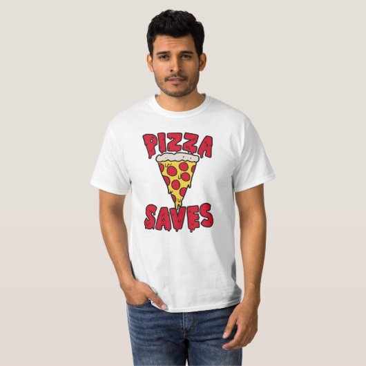Pizza Saves T-shirt (Voorkant volledig)