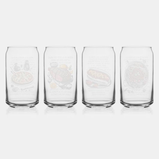 Pizza schets van CallisC Arts Blikvorm Glas (Achterkant)