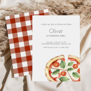 Pizza Schijf van Plezier Verjaardagsuitnodiging Kaart